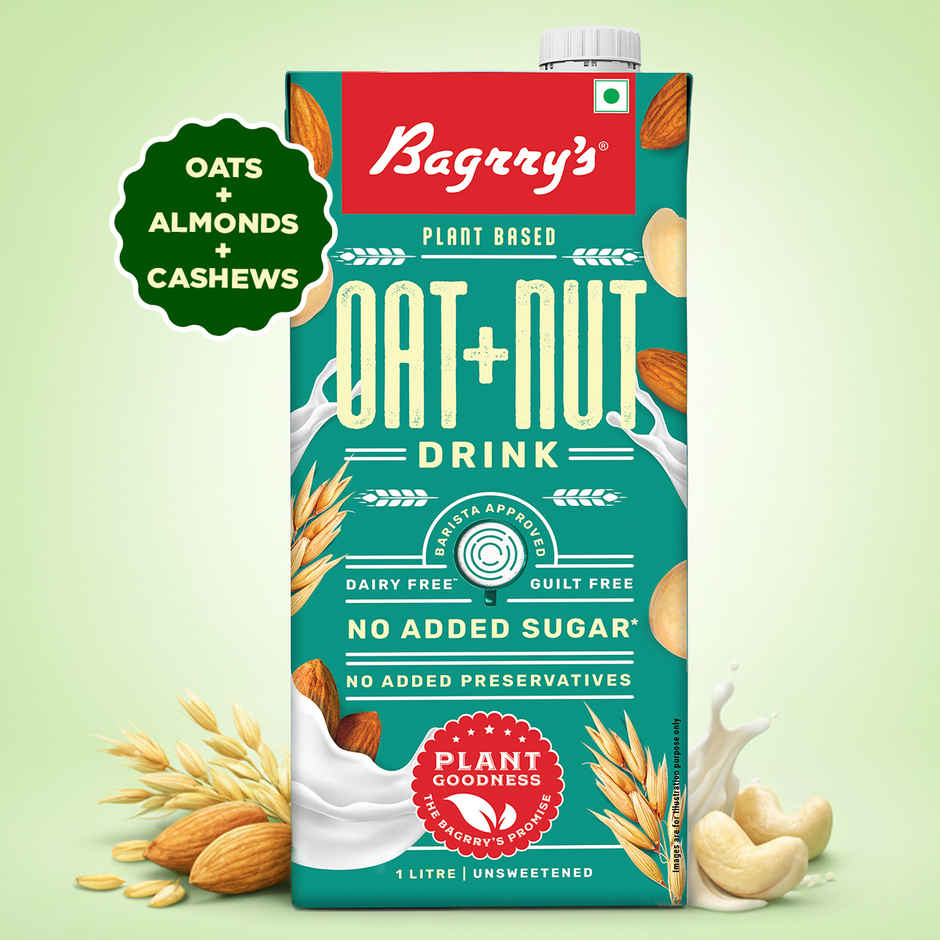 Bagrry's Oats And Nut Drink Vegan No Added Sugar