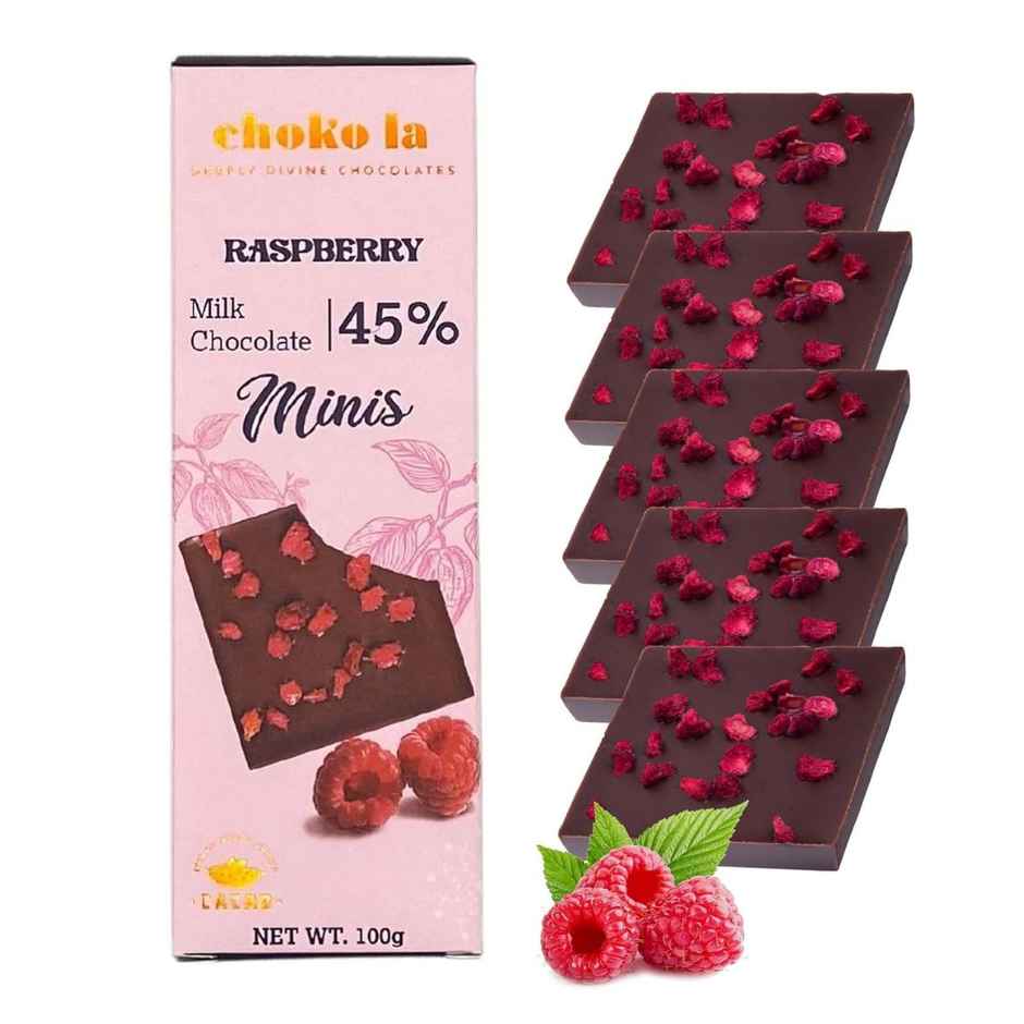 Chokola 45% Raspberry Chocolate Minis