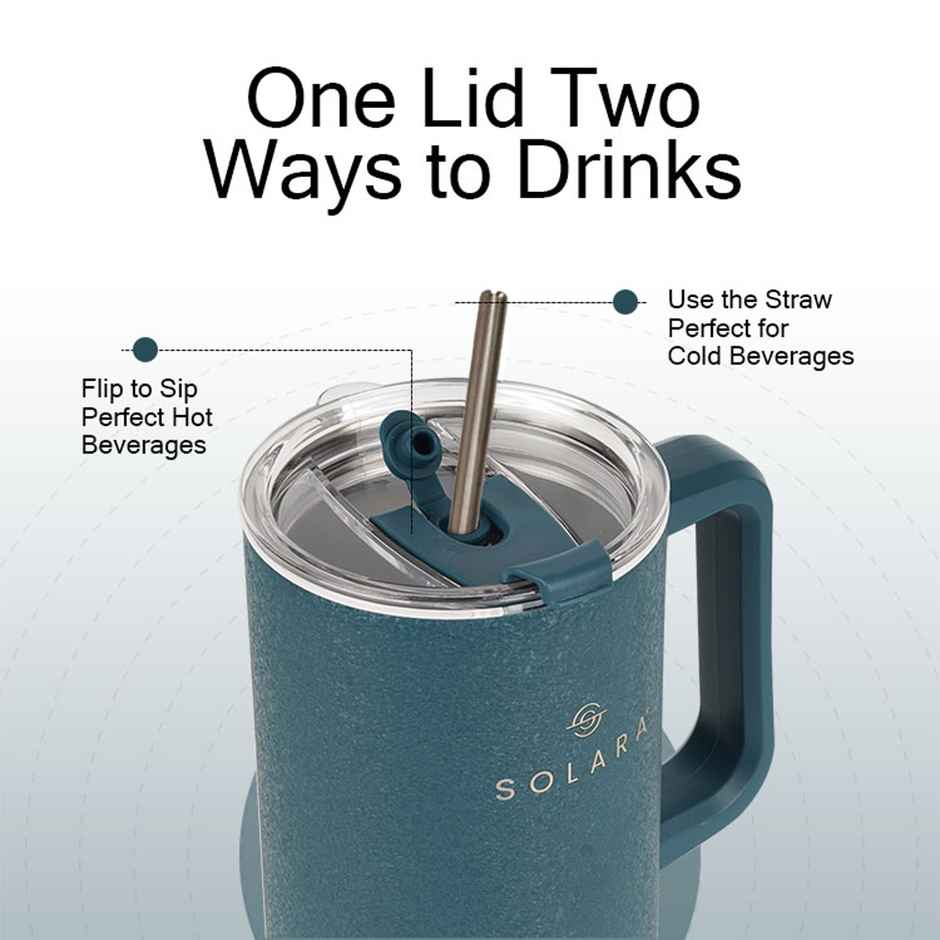 Solara 1.2 Liter Insulated Elixir Tumbler With Lid And Straw For Travel, Office, Home | Bezel