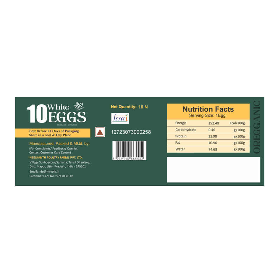 Oregganic White Eggs