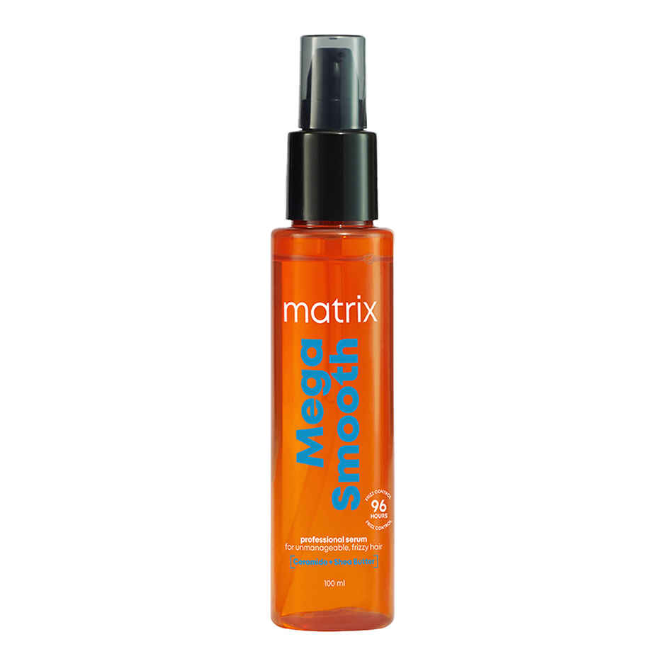 Matrix Mega Smooth Shampoo, Conditioner & Serum Combo, Defy Frizz For 4 Days, For All Hair Types
