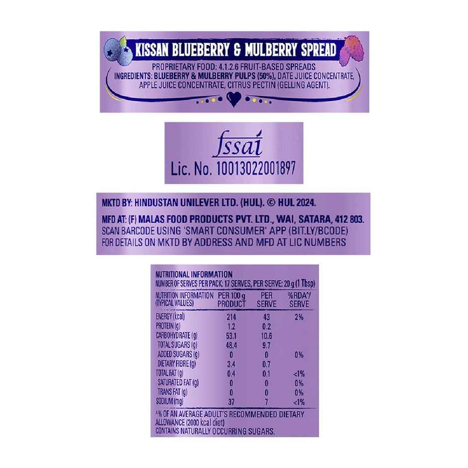 Kissan Blueberry Mulberry Spread