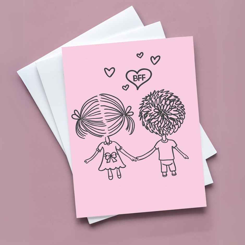 Mad Over Print Bff Card