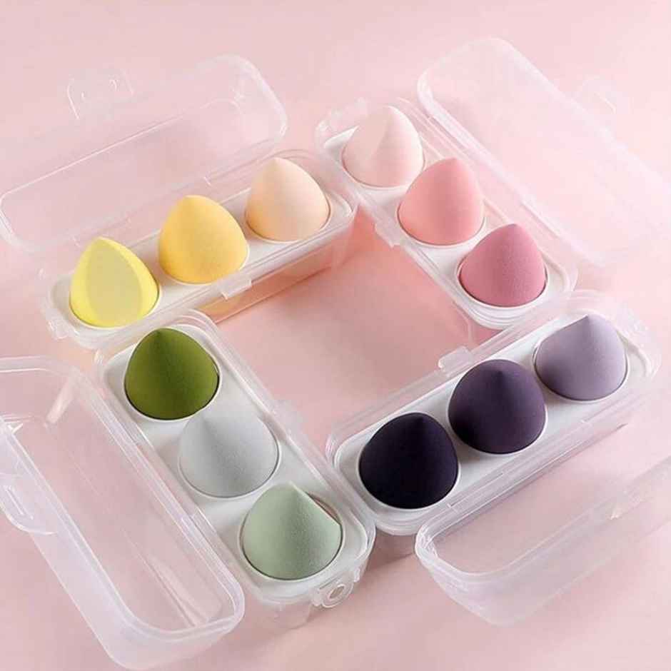CHRONEX 4pcs Makeup Sponge Set | Latex-Free, Skin-Friendly Beauty Blenders for Foundation |Assorted