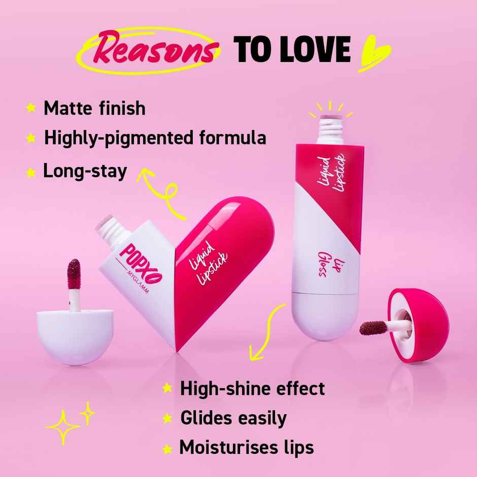 Myglamm Popxo Liquid Lipstick & Lipgloss Love Kit - Partner In Crime