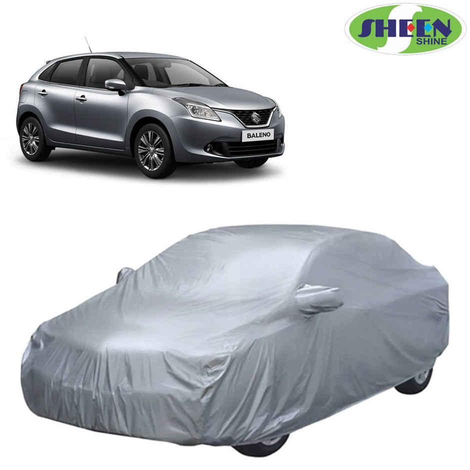 Sheen SCCSILVERHB04 Car Cover For Maruti Baleno (With Mirror Pockets) (Silver)