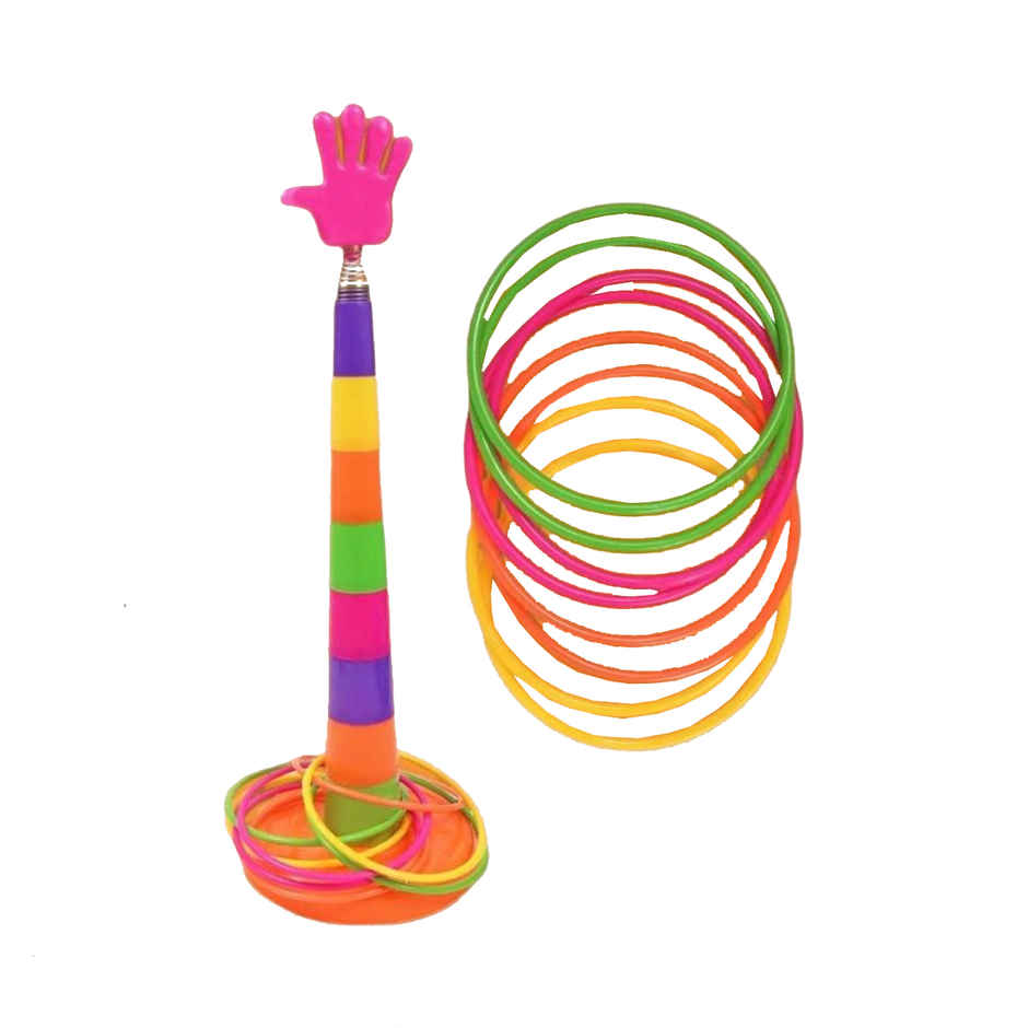 Toyshine 2-in-1 Ring Toss Game | Shape Sorter & Aim & Strike Fun - Multicolour