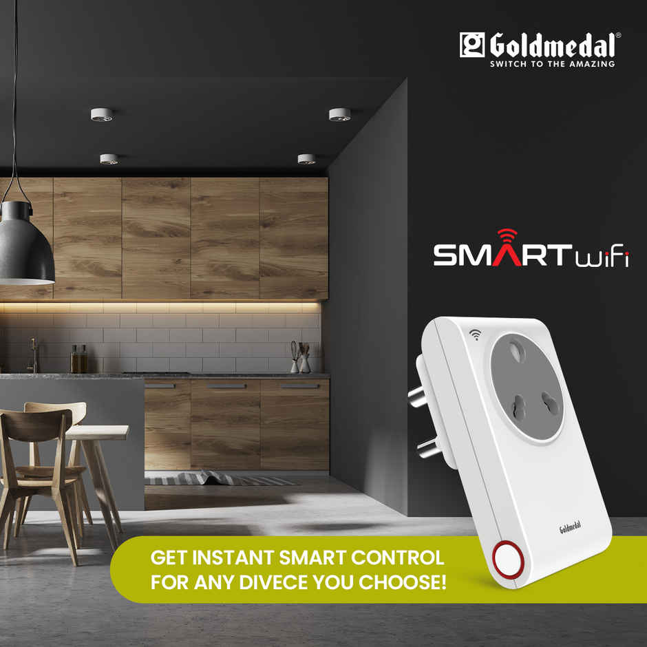 Gold Medal 16A Wi-Fi Smart Plug with Energy Monitoring | Suitable for Large Appliances