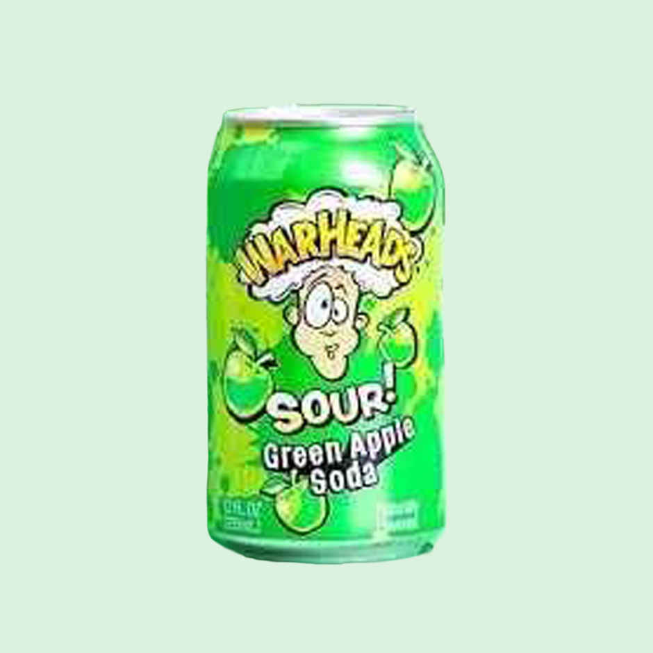 Warheads Sour Green Apple Soda