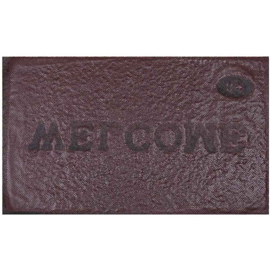 Kuber Industries PVC Large Rectangle Anti Skid & Water Proof Welcome Door Mat (Brown)