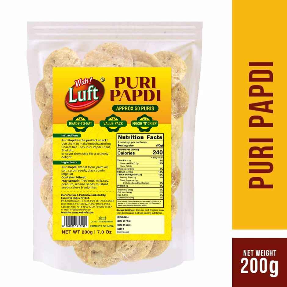 Wah Luft Puri Papdi | For Sev Puri | Papri Chaat | Dahi Papadi