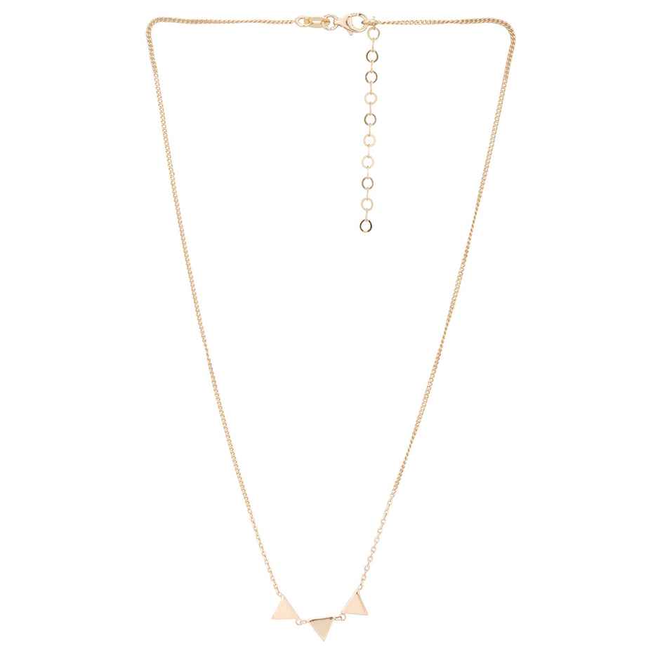 Carlton London 18kt Rose Gold Plated Triangular Necklace | B523803N