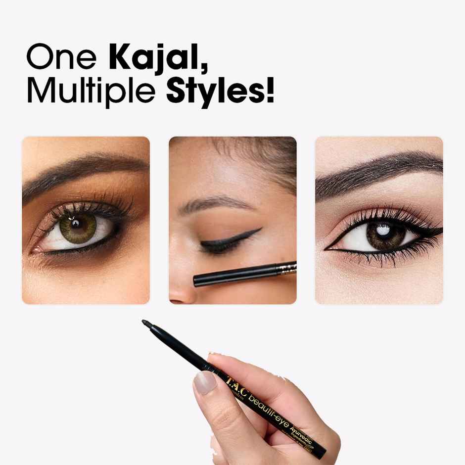 TAC Beautify Kajal With Vitamin E Smudge-Proof & Water-Proof Matte Finish 24hr Stay