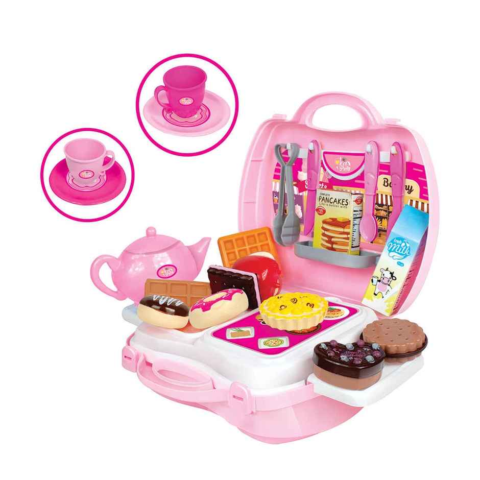 ITOYS Unicorn Tea Party Suitcase Kitchen Play Set