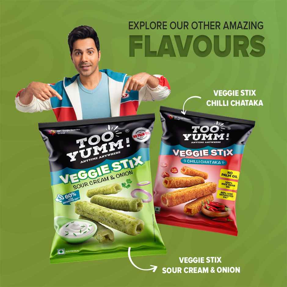 Too Yumm! Sour Cream & Onion Veggie Stix | Munching Snack | On-the-Go Munchies