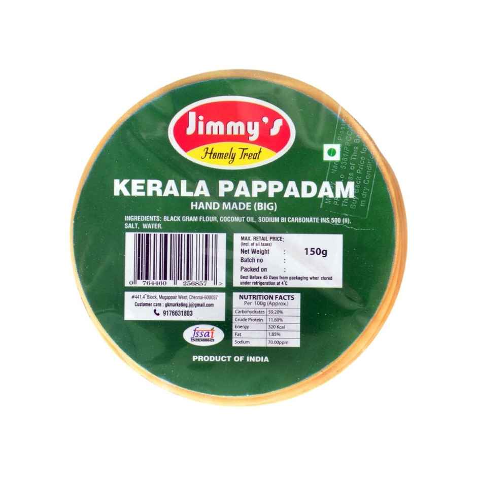 Jimmy's Kerala Pappadam | Traditional & Classic