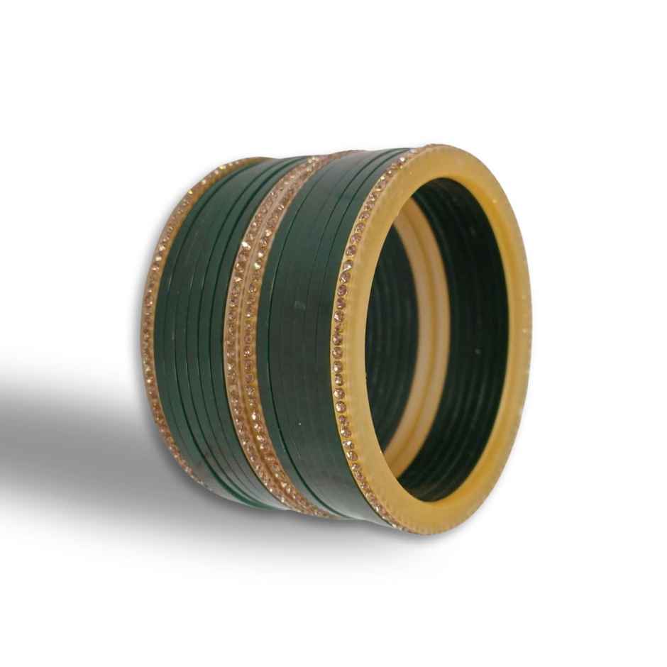 Green Chuda Set | Pack Of 12 | Size 2.4 | Gullak