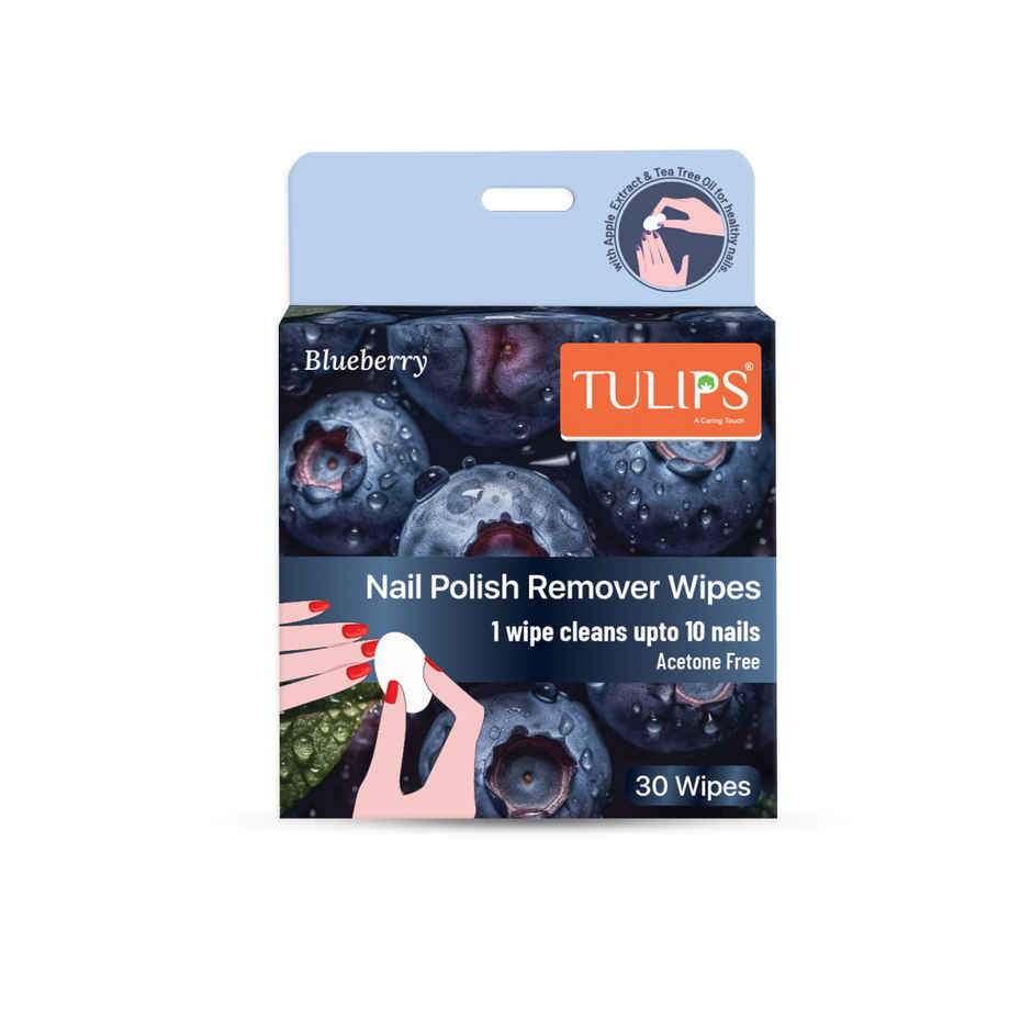 Tulips Blueberry Nail Polish Remover Wipes