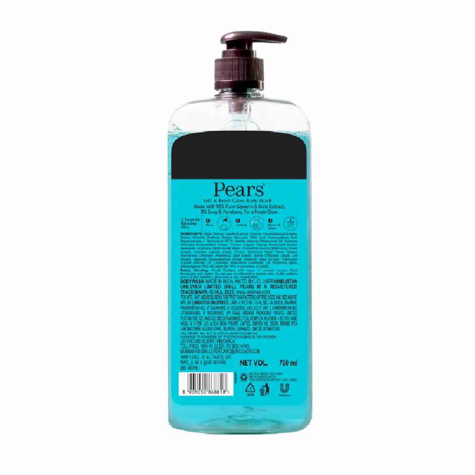 Pears Soft & Fresh Shower Gel SuperSaver XL Pump Bottle with 98% Pure Glycerine