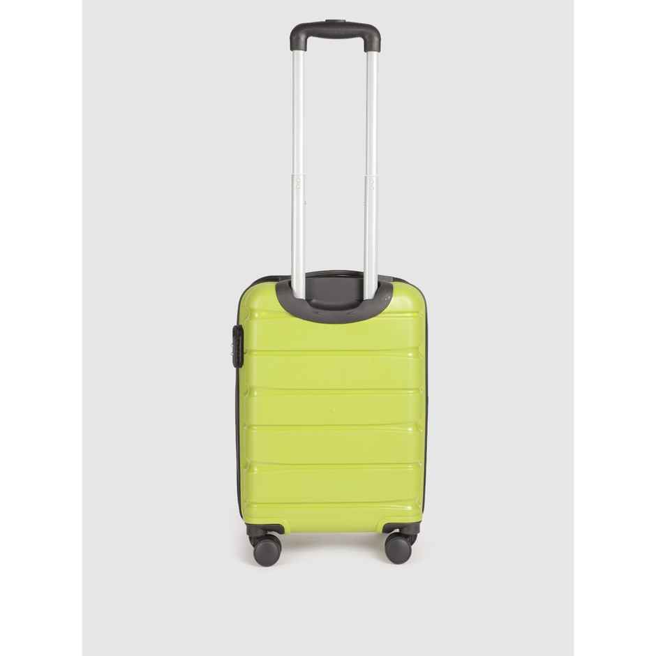 Teakwood Textured PP 32.2 L Retractable Trolley Bag | Lime Green - S