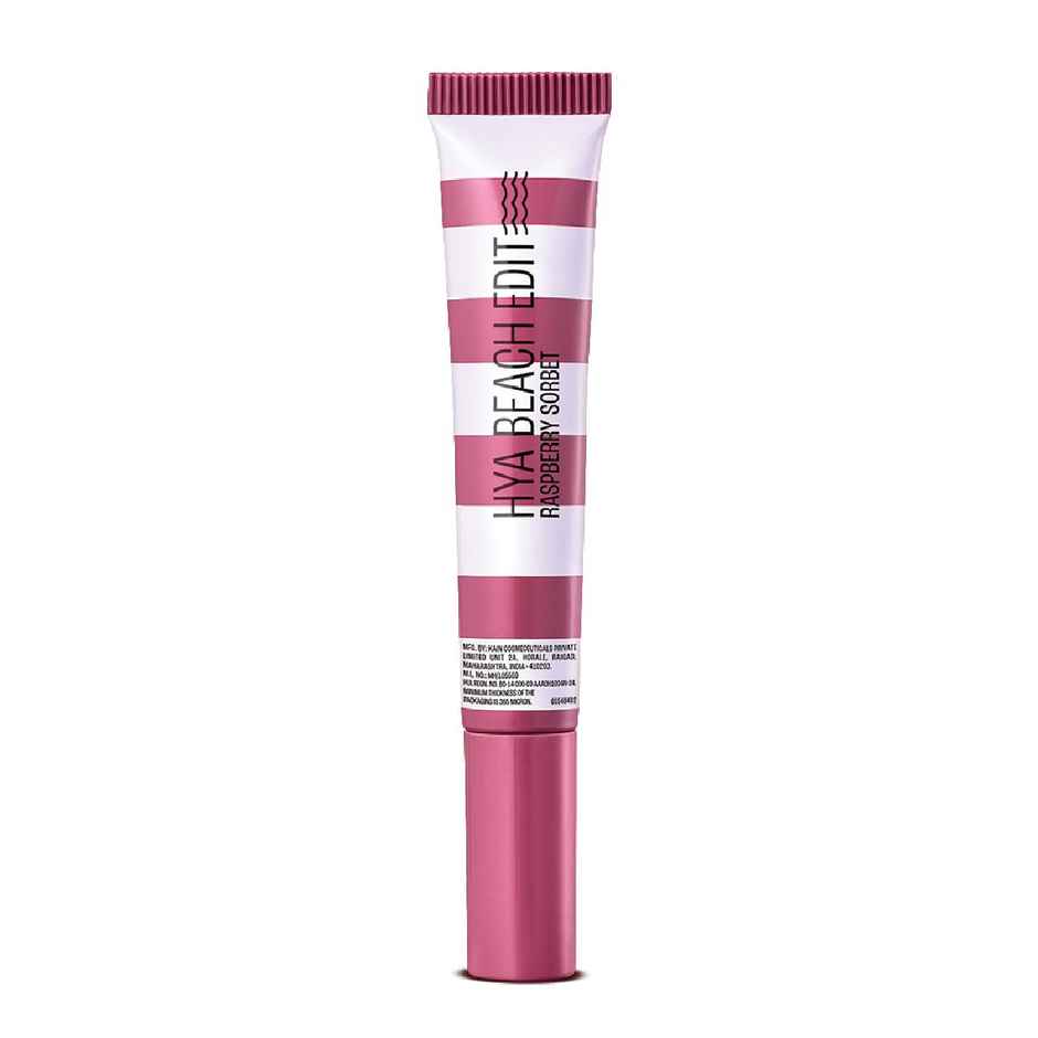 Lakme 9to5 Hya Beach Edit Lip Gloss Stain | 6 Raspberry Sorbet | Hydrating | Long Lasting | SPF 15