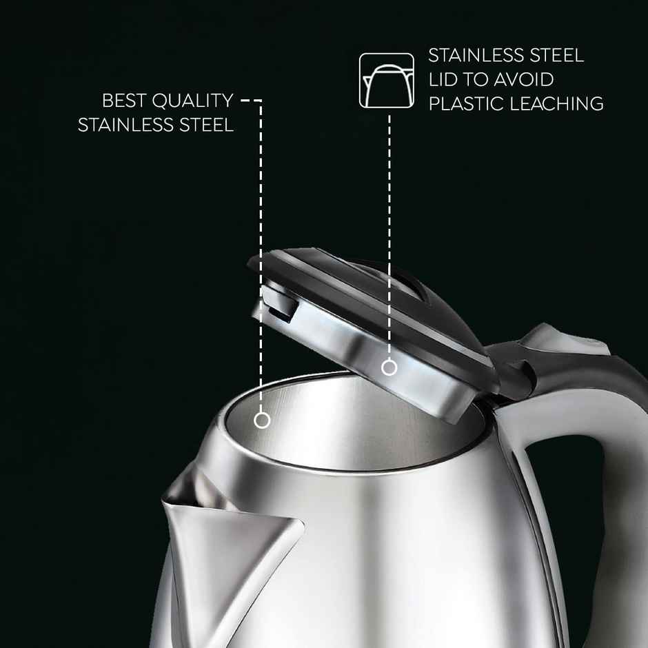 Judge By Prestige 1.5L Electric SS Kettle, 1350 Watts, Elegant SS Design, Silver, 1 Year Warranty