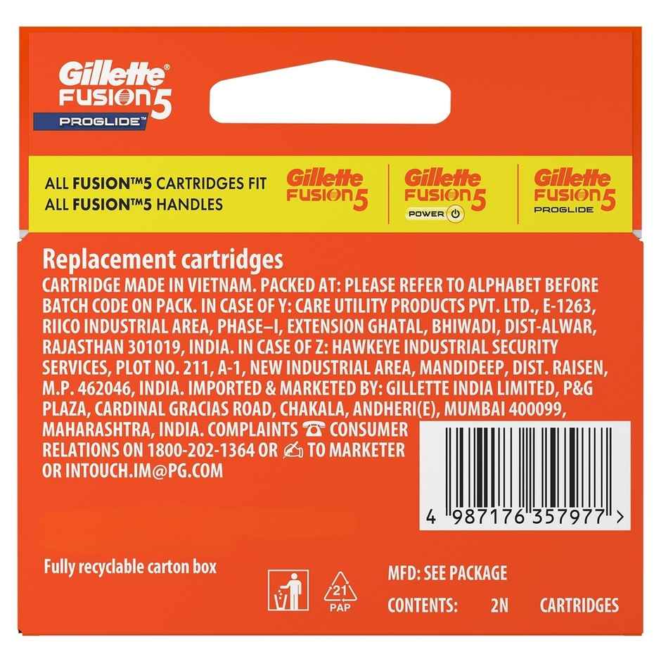 Gillette Fusion Proglide Flexball Manual Shaving Razor Blades Cartridge