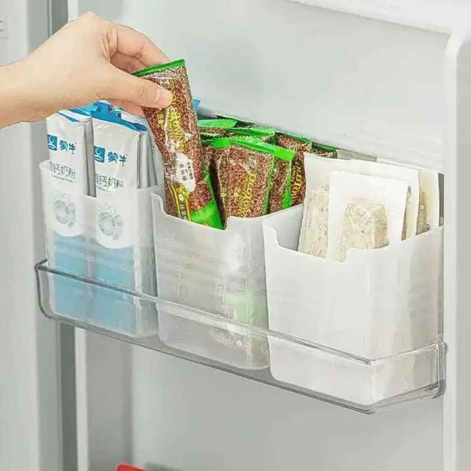 6 fridge Storage Boxes | Containers for Refrigerator | Side Door Organizer for Fruits