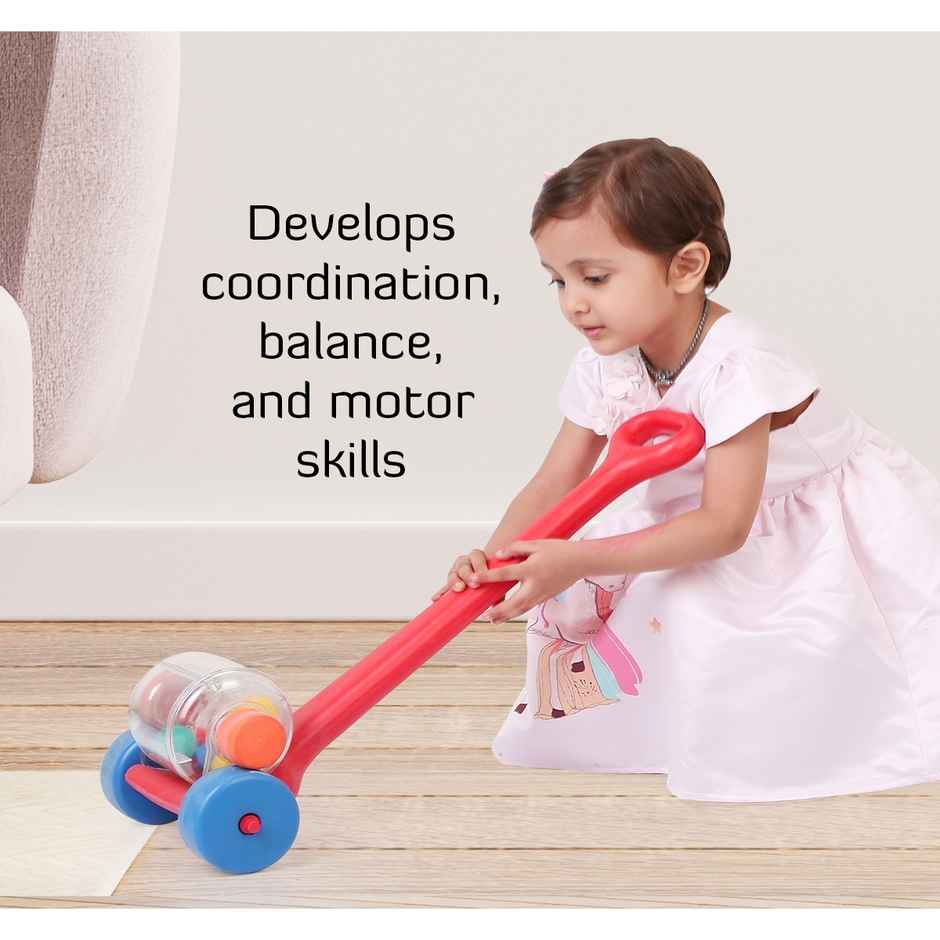 Hamleys Shooting star Push wheel for kids Push Pull stick Red 0M+