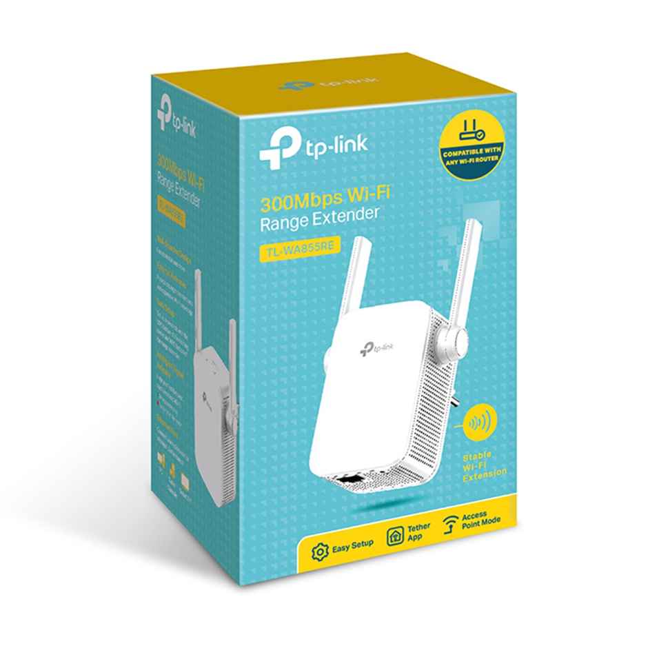 TP-Link TL-WA855RE 300Mbps Single Band Wi-Fi Range Extender, Plug and Play, Access Point Mode