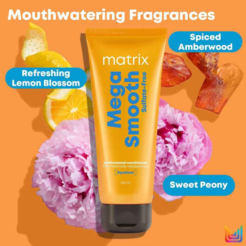Matrix Mega Smooth Sulfate-free Conditioner For Bond Repair, Smoothens Hair, Safe for Treated Hair