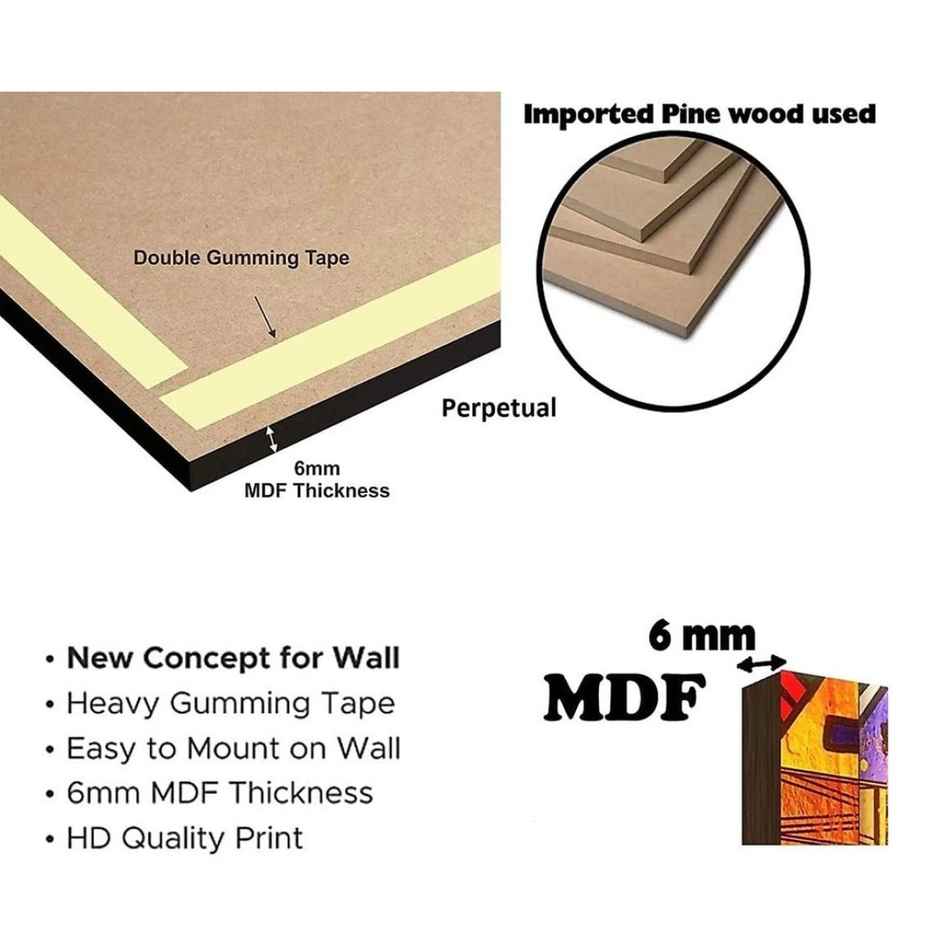 Perpetual Seven Horse Paintings for Wall Decoration | Set of 5 | 3D | 75 x 43 cm