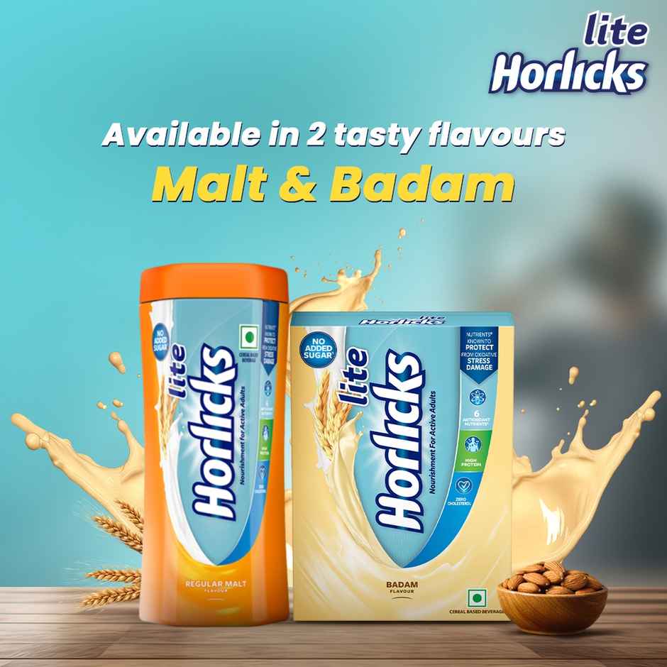 Horlicks Lite Jar Regular Malt Drink Mix
