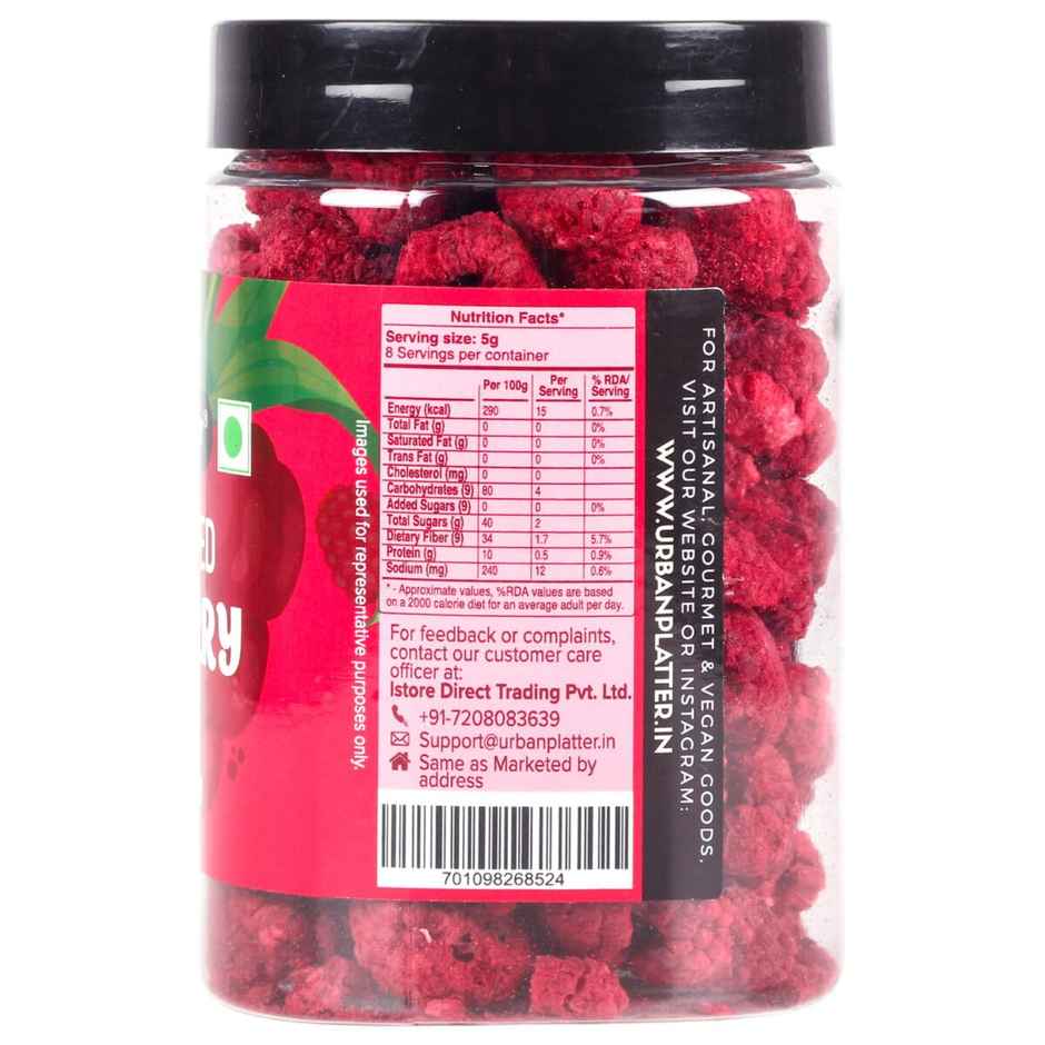 Urban Platter Freeze-Dried Raspberry, Whole Raspberries