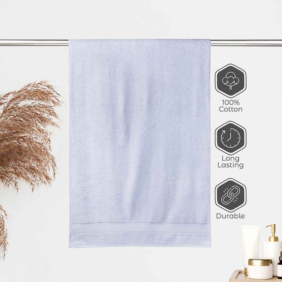 Boutique Living Luxe Loom 100% Cotton 550 GSM Blue Bath Towel - Pack of 1