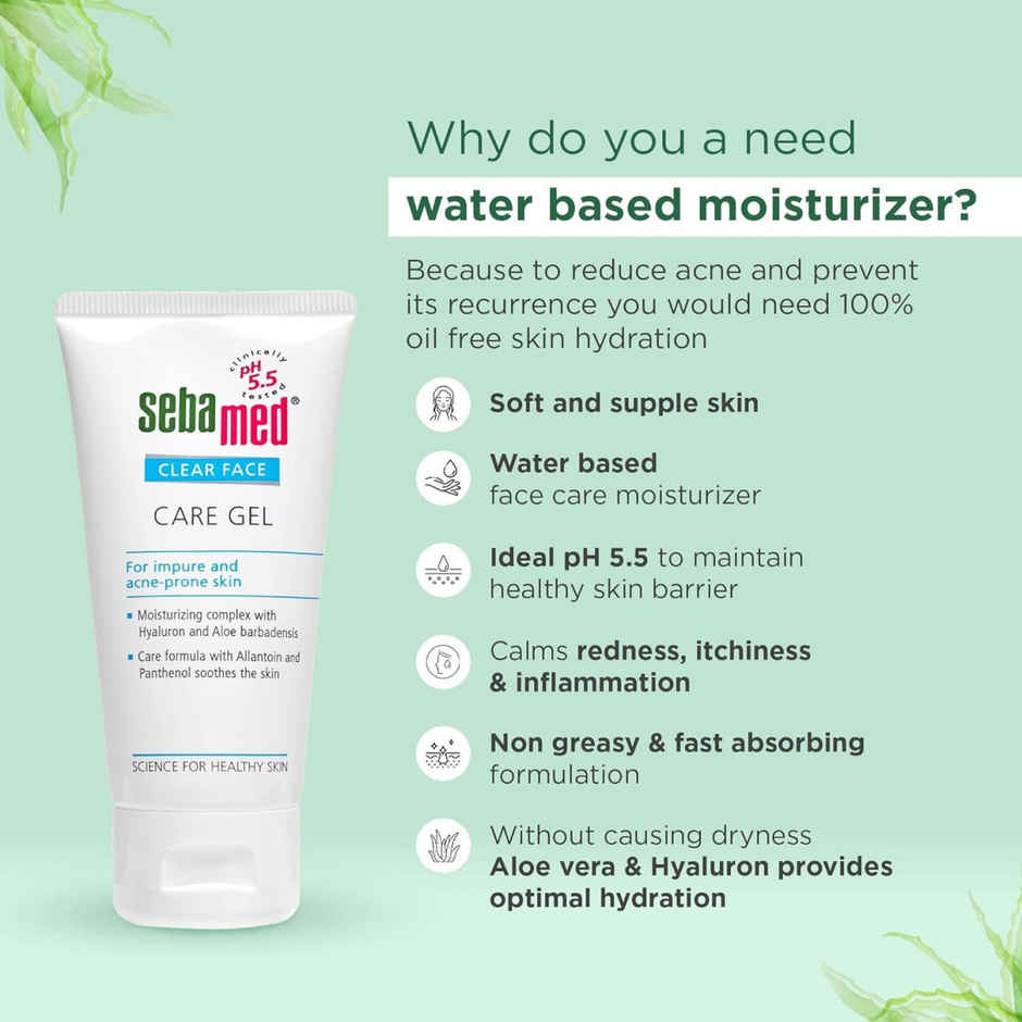Sebamed Clear Face Care Gel | pH 5.5 | Hyaluronic acid & Aloe Vera