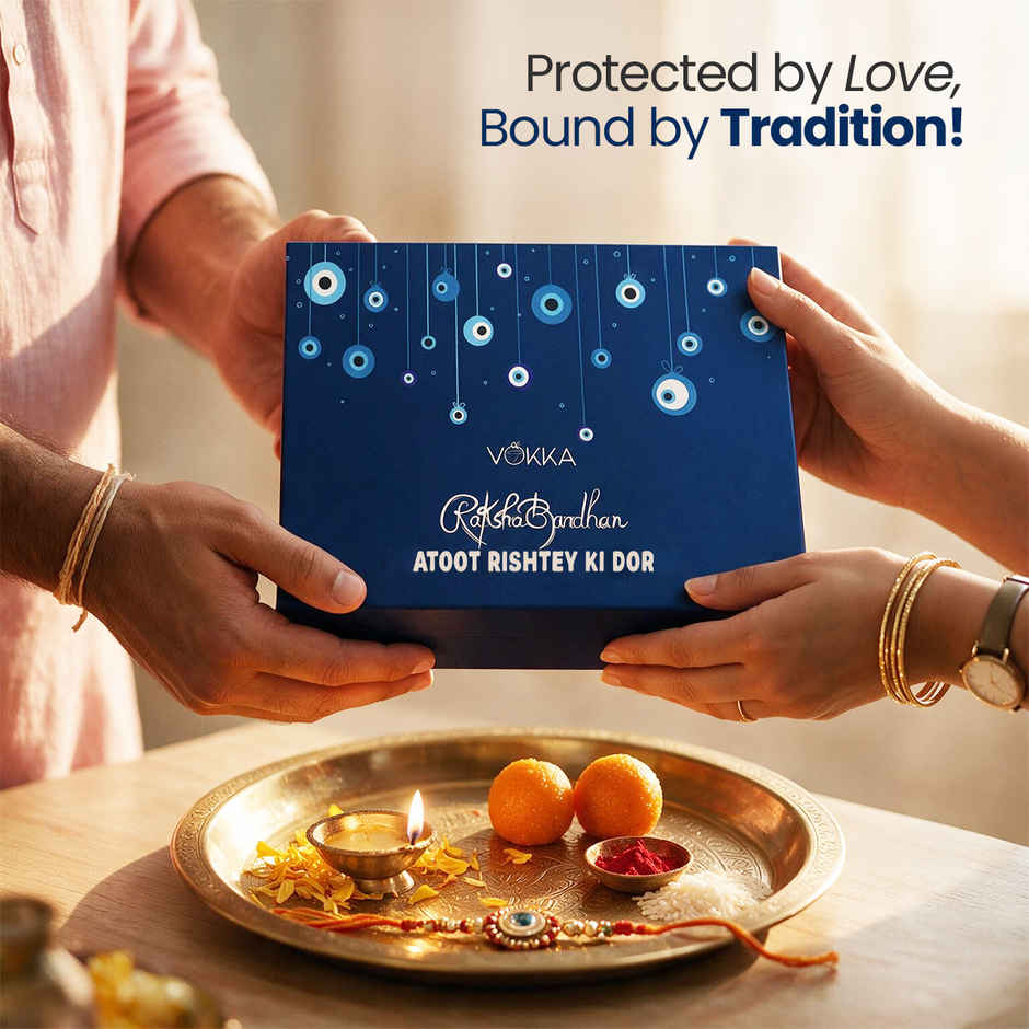 Vokka Raksha Bandhan Gift Set | Aqua Perfume & Premium Rakhi for Brother
