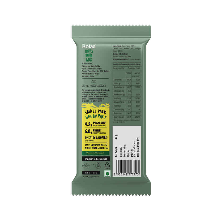 Bolas Daily Trail Mix | Snack Mix