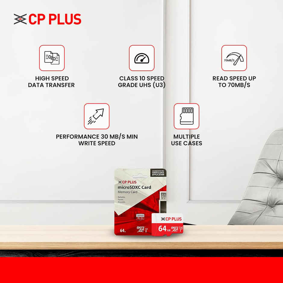 CP Plus 64Gb Micro Sd Memory Card | Cp-Um64C