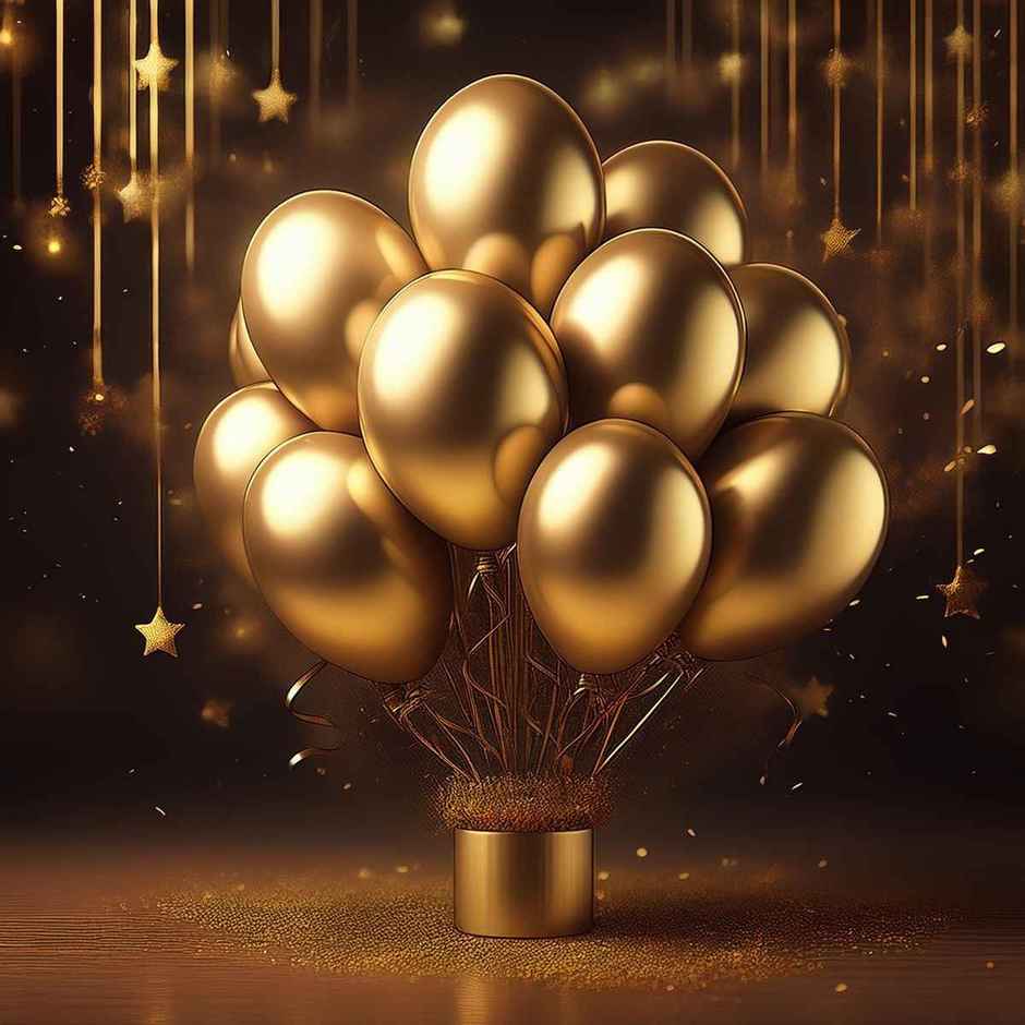 Party Decoration Balloons | Golden | Se7en