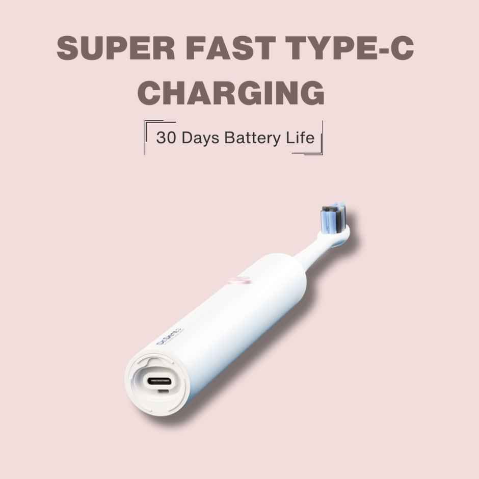 Dr.Dento Pro Series Electric Toothbrush | 4 Modes + Tongue Cleaner - Pearl White