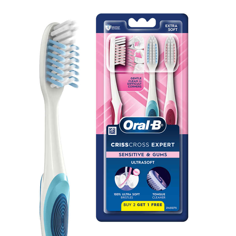 Oral-B Crisscross Sensitive Ultrathin Manual Adults Toothbrush