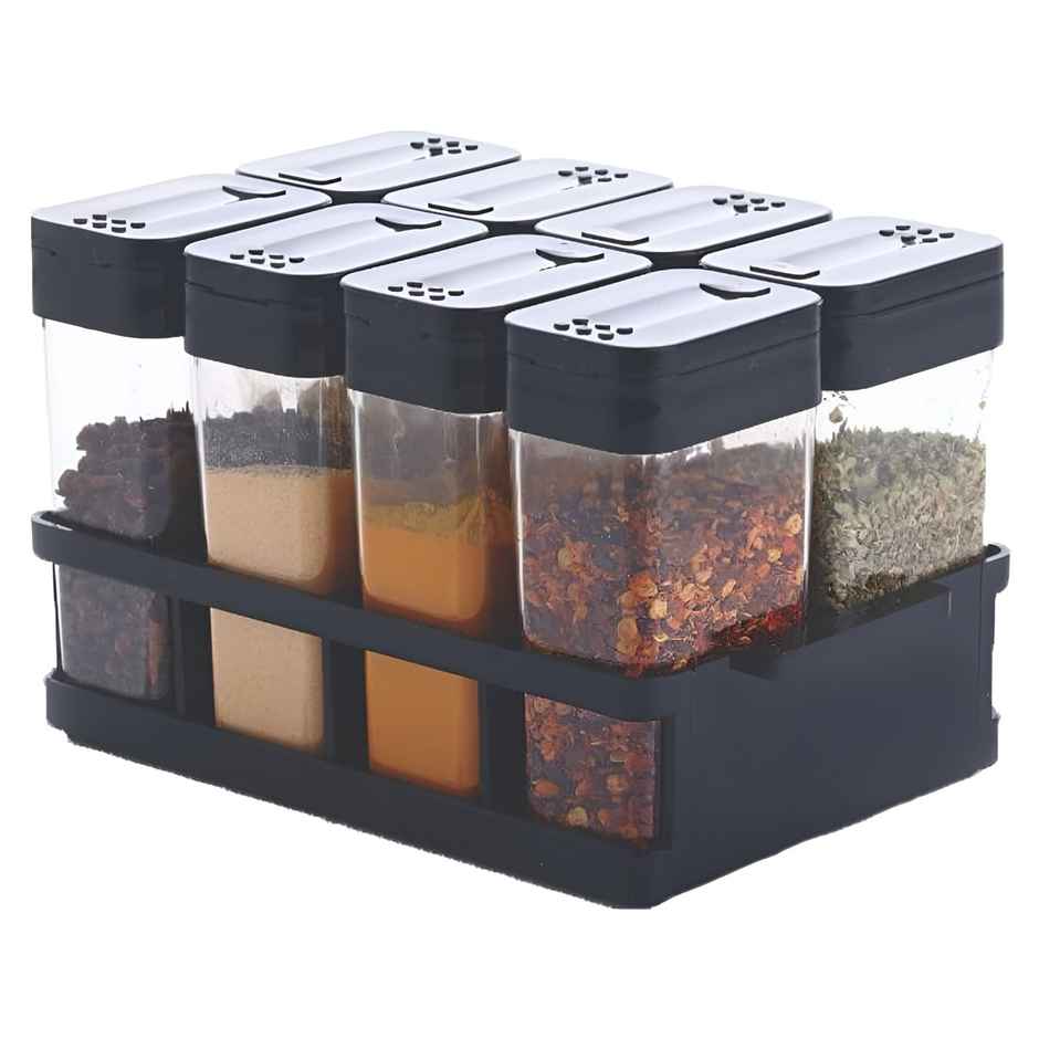 YouBee 8 Pcs Airtight Masala Box For Kitchen | Multipurpose Spice Jars Container Set