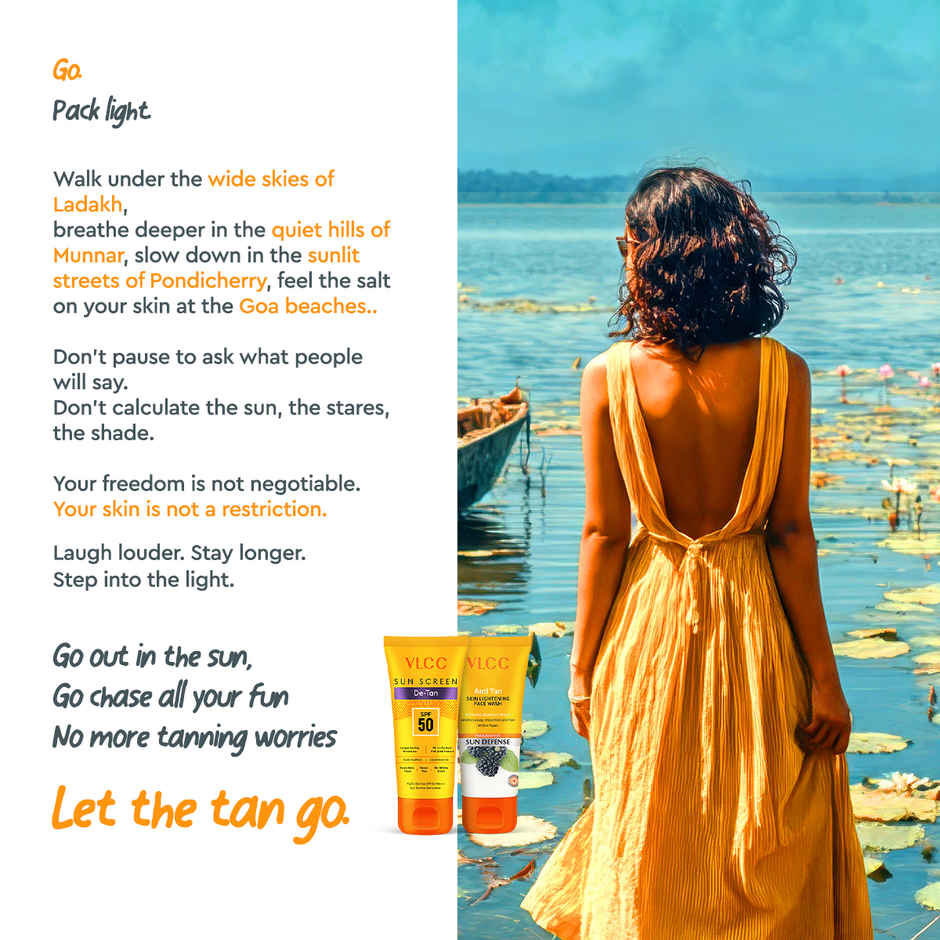 VLCC Tan to Tango Combo | De-Tan Sunscreen SPF 50 | Anti Tan Skin Lightening Face Wash