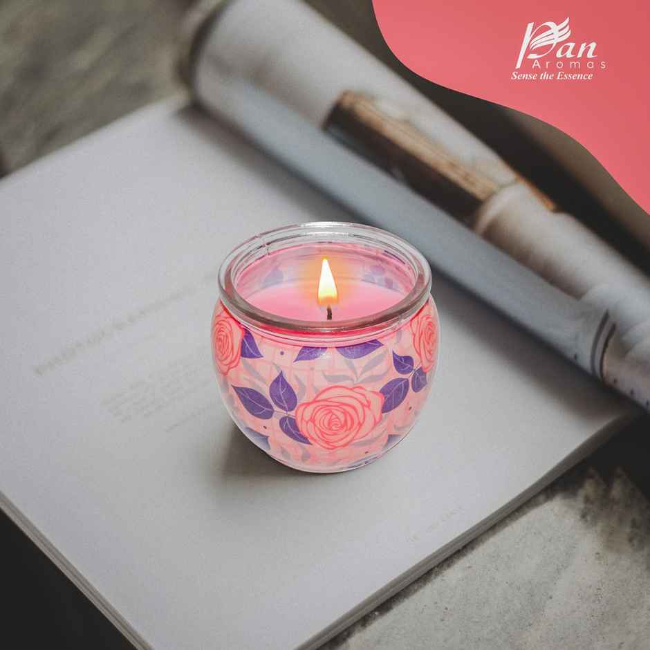 Shrink Sleeve Glass Candle | Rose | Pan Aromas