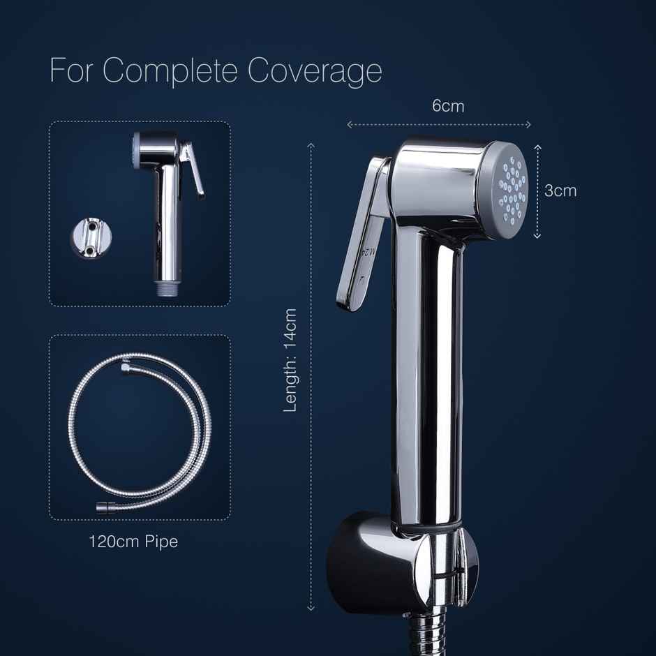 Hindware Flora Health Faucet For Toilet | 1.2 meter| Flexible Stainless Steel Hose
