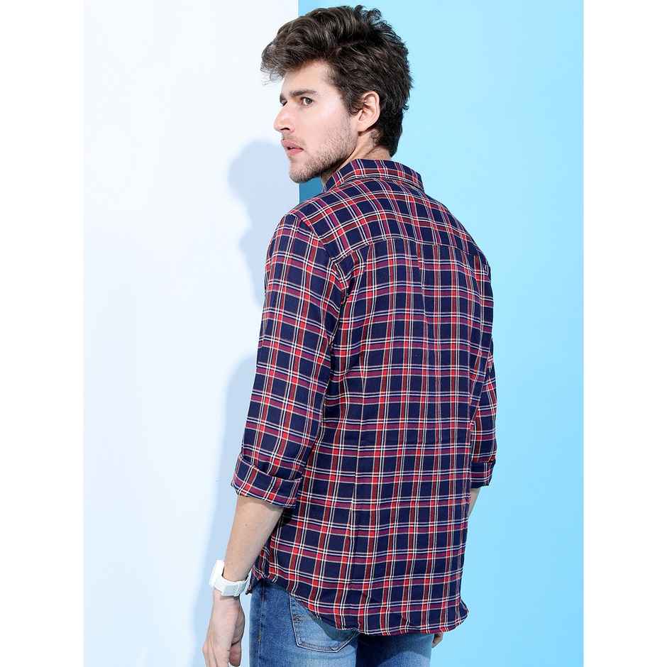 Ketch Men Slim Fit Tartan Checked Casual Shirt | Multicolor | S