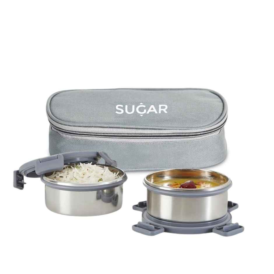 Sugar Homeware Steelock Duo Stainless Steel Clip Lock Leakproof Lunchbox