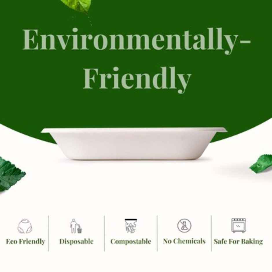 Bagasse Plate | 7 inch | Square | Naturepac