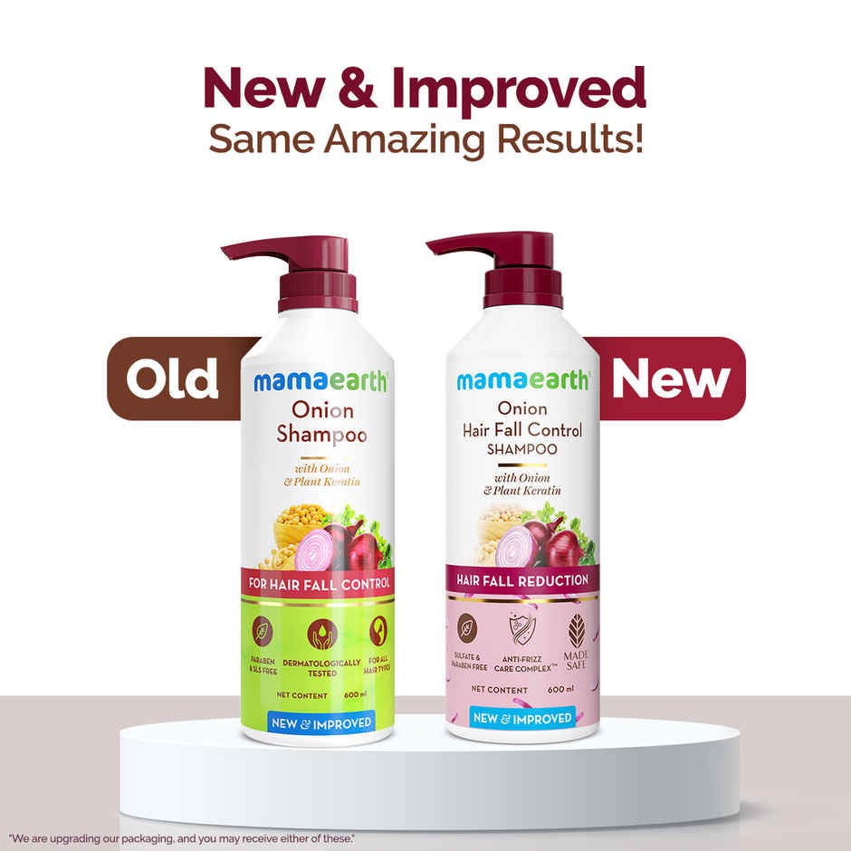 Mamaearth Onion Shampoo For Hair Fall Control & Hair Growth With Onion & Plant Keratin